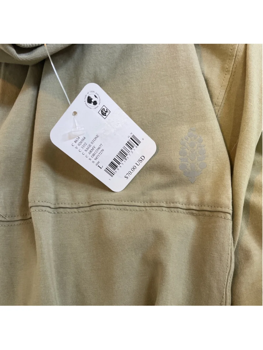 Free People FP Movement Hot Shot One Piece Jumpsuit Sage Green L NWT - Picture 6 of 6